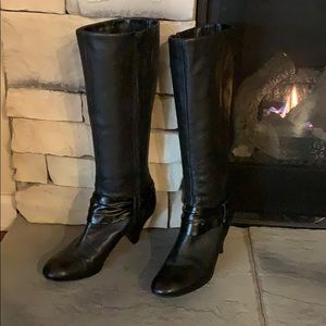 Tall Black Leather Boots